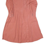 WHISTLES Womens Red Day Cotton Blend Shirt Dress UK 12 Long Sleeve Knee Length