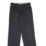DICKIES Mens Polyester Blend Black Classic Straight Trousers W30 L32 Workwear