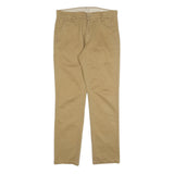 LEVI'S Mens Cotton Blend Beige Slim Straight Trousers W30 L29 Casual Smart