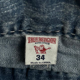 True Religion Denim Shorts - 34W 11L Light Wash Denim