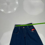 Menace Wide Leg Jeans - 27W US 4 Blue Denim