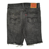 Levis Denim Shorts - 34W 11L Grey Cotton