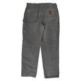 Carhartt Double Knee Carpenter Trousers - 34W 34L Grey Cotton