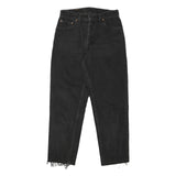 LEVI'S Womens Black Relaxed Straight Denim Light W27 L26 Painted Pocket Jeans