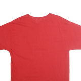 CHAMPION Mens Red Graphic T-Shirt L Short Sleeve Crew Neck Cotton Casual