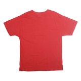 CHAMPION Mens Red Graphic T-Shirt L Short Sleeve Crew Neck Cotton Casual