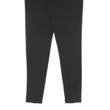CALVIN KLEIN Womens Black Cotton Slim Straight Trousers W27 L28 Elegant Casual