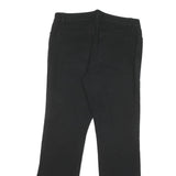 CHAPS Womens Cotton Blend Black Regular Fit Straight Leg Trousers W34 L31