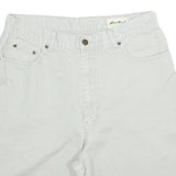 EDDIE BAUER Mens Shorts White Casual Cotton Blend XL W32 Classic Fit
