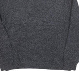 CHAPS Mens Grey Pullover Plain Half Zip Basic Knit Jumper Cotton Blend L