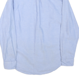 CHAPS Mens Blue Plain Shirt XL Button Down Collar Long Sleeve Cotton Blend