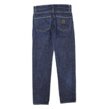 CARHARTT Womens Regular Fit Blue Denim Jeans W29 L32 Classic Cotton Blend Zip