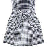 FAT FACE Womens Blue & White Gingham Cotton Blend Day Dress Sleeveless UK 8