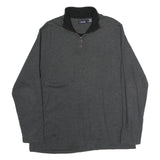 CHAPS Mens Grey 1/4 Zip XL Cotton Pullover Sweatshirt Casual