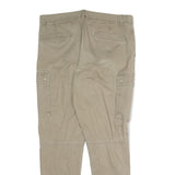 H&M Mens Cotton Blend Beige Relaxed Cargo Trousers W36 L30 Casual Everyday Wear