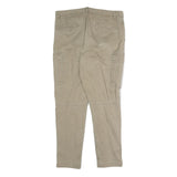 H&M Mens Cotton Blend Beige Relaxed Cargo Trousers W36 L30 Casual Everyday Wear