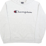CHAMPION Mens White Hoodie M Crew Neck Cotton Blend Casual Pullover