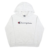 CHAMPION Mens White Hoodie M Crew Neck Cotton Blend Casual Pullover