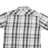 LEVI'S Mens Black & Grey Plaid Short Sleeve Shirt L Casual Cotton Blend Summer