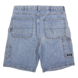 WRANGLER Mens Denim Blue Casual Shorts L W36 Carpenter Style Pockets