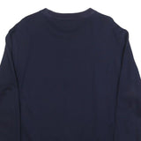 LACOSTE Mens Navy Sweatshirt XL Crew Neck Cotton Blend Pullover Logo Print