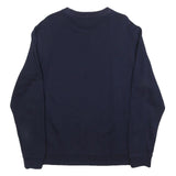 LACOSTE Mens Navy Sweatshirt XL Crew Neck Cotton Blend Pullover Logo Print