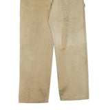 DICKIES Mens Regular Beige Cotton Blend Zip Trousers W32 L30 Workwear Casual