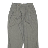 CORBIN Mens Cotton Blend Grey Relaxed Tapered Trousers W28 L27 Classic Casual