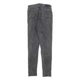 LEVI'S 721 Womens Jeans Black Slim Skinny Denim Medium W27 L28 Ripped Knee