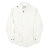 POLO RALPH LAUREN Womens White Jacket S Cotton Blend Plain Zip Casual