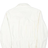 POLO RALPH LAUREN Womens White Jacket S Cotton Blend Plain Zip Casual