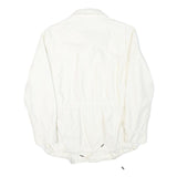 POLO RALPH LAUREN Womens White Jacket S Cotton Blend Plain Zip Casual