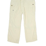 FJALLRAVEN Womens Cotton Beige Regular Fit Straight Leg Trousers W30 L29 Outdoor