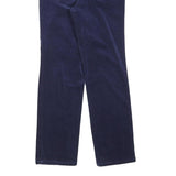 HELENA VERA Womens Cotton Blend Navy Regular Straight Trousers W28 L30 Stylish