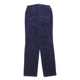 HELENA VERA Womens Cotton Blend Navy Regular Straight Trousers W28 L30 Stylish