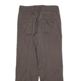 CHIEMSEE Womens Polyester Blend Brown Regular Fit Straight Leg Trousers W34 L32