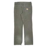 CARHARTT Mens Jeans Green Regular Straight Denim Medium W31 L32 Durable Zip
