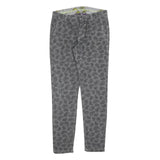 BERNA Womens Cotton Blend Grey Slim Slim Trousers W30 L30 Stylish Casual