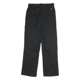DICKIES Mens Polyester Blend Black Classic Straight Trousers W32 L32 Workwear