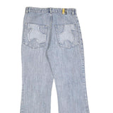 NAILS Womens Jeans Blue Relaxed Flared Denim Light W30 L30 Stylish Casual