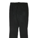 LACOSTE Womens Black Slim Cotton Blend Trousers W30 L32 Zip Casual