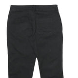 STYLE & CO Womens Black Casual Shorts UK 8 W30 Cotton Blend Lace-Up Hem