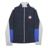 NAUTICA Mens Navy & Grey Blue Zip Jacket S Polyester Casual Outerwear