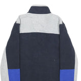NAUTICA Mens Navy & Grey Blue Zip Jacket S Polyester Casual Outerwear