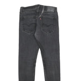LEVI'S 512 Mens Jeans Black Slim Skinny Denim Medium W33 L34 Zip Closure