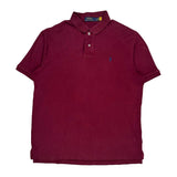Polo By Ralph Lauren Polo Shirt - Large Burgundy Cotton