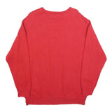 EXPRESS Mens Red Crew Neck S Sweatshirt Cotton Blend Pullover Printed Logo