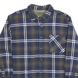 ANCHORAGE Mens Blue & Brown Check Shirt XL Casual Classic Cotton Patterned