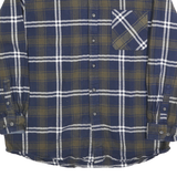 ANCHORAGE Mens Blue & Brown Check Shirt XL Casual Classic Cotton Patterned