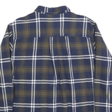 ANCHORAGE Mens Blue & Brown Check Shirt XL Casual Classic Cotton Patterned